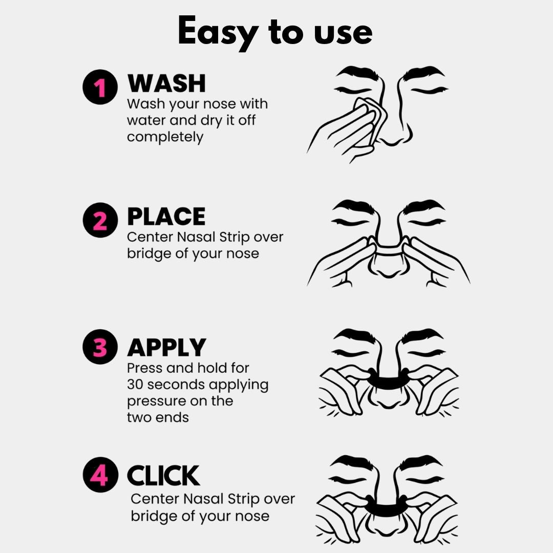 Pink Magnetic Nose Strips