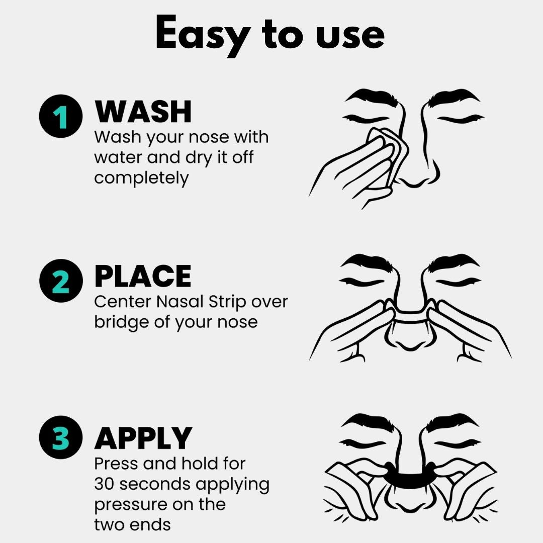 Black Magnetic Nose Strips